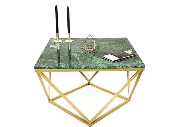 Arte Marble Verde Guetamala Orta Sehpa