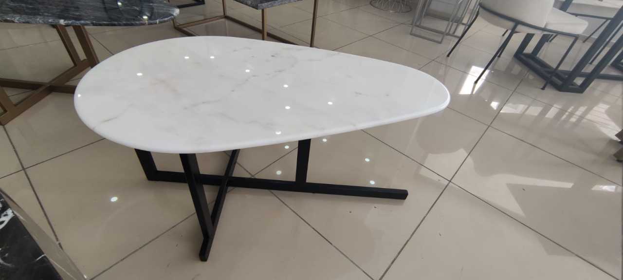 Arte Marble Afyon Sarı Yumurta Orta Sehpa