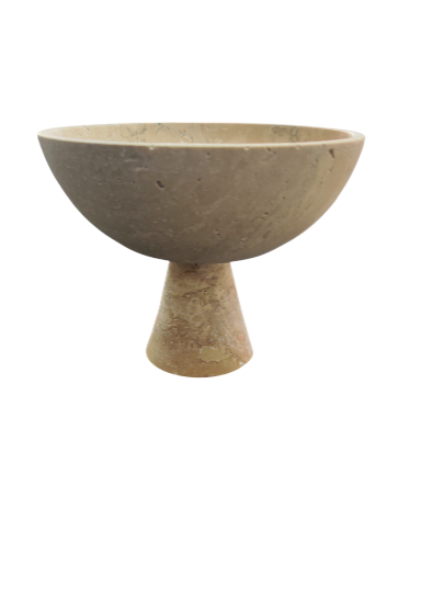 Arte Marble Traverten Ayaklı Kase