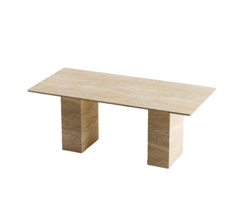 Arte Marble Traverten Yemek Masası