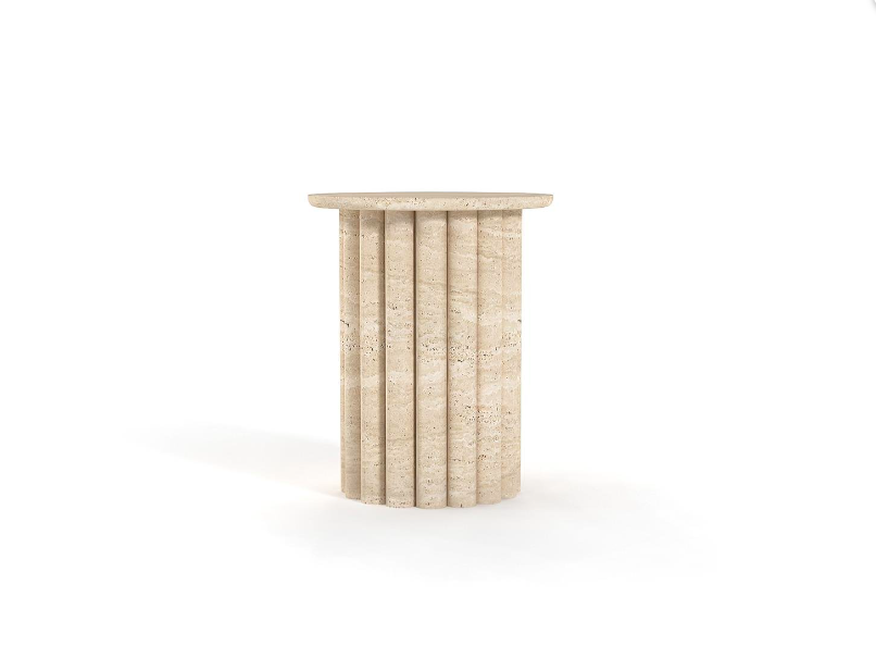 Arte Marble Traverten Yan Sehpa