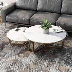 Arte Marble White Muğla 2'li Orta Sehpa