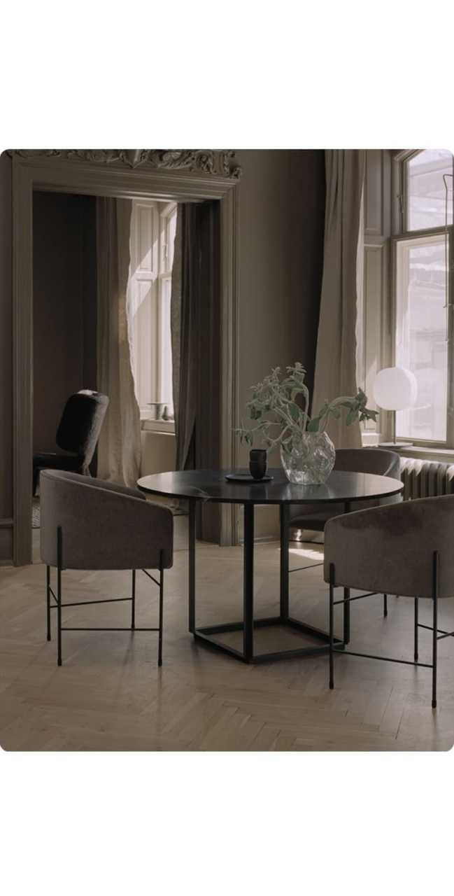 Arte Marble Alanya Siyahı Mermer Yemek Masası