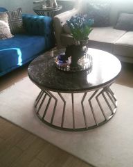 Arte Marble Silver Wave Coffee Table