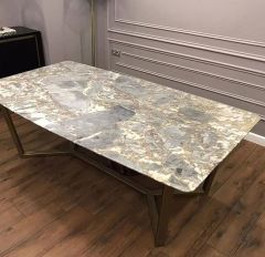 Arte Marble Bianco Muğla Mermer Yemek Masası