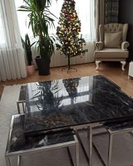 Arte Marble Dark River Orta Sehpa