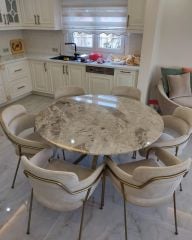 Arte Marble Dark Brown Yemek Masası