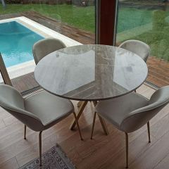 Arte Marble Dark Brown Yemek Masası