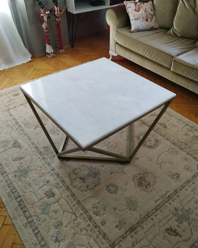 Arte Marble Kemal Pasha White Coffee Table
