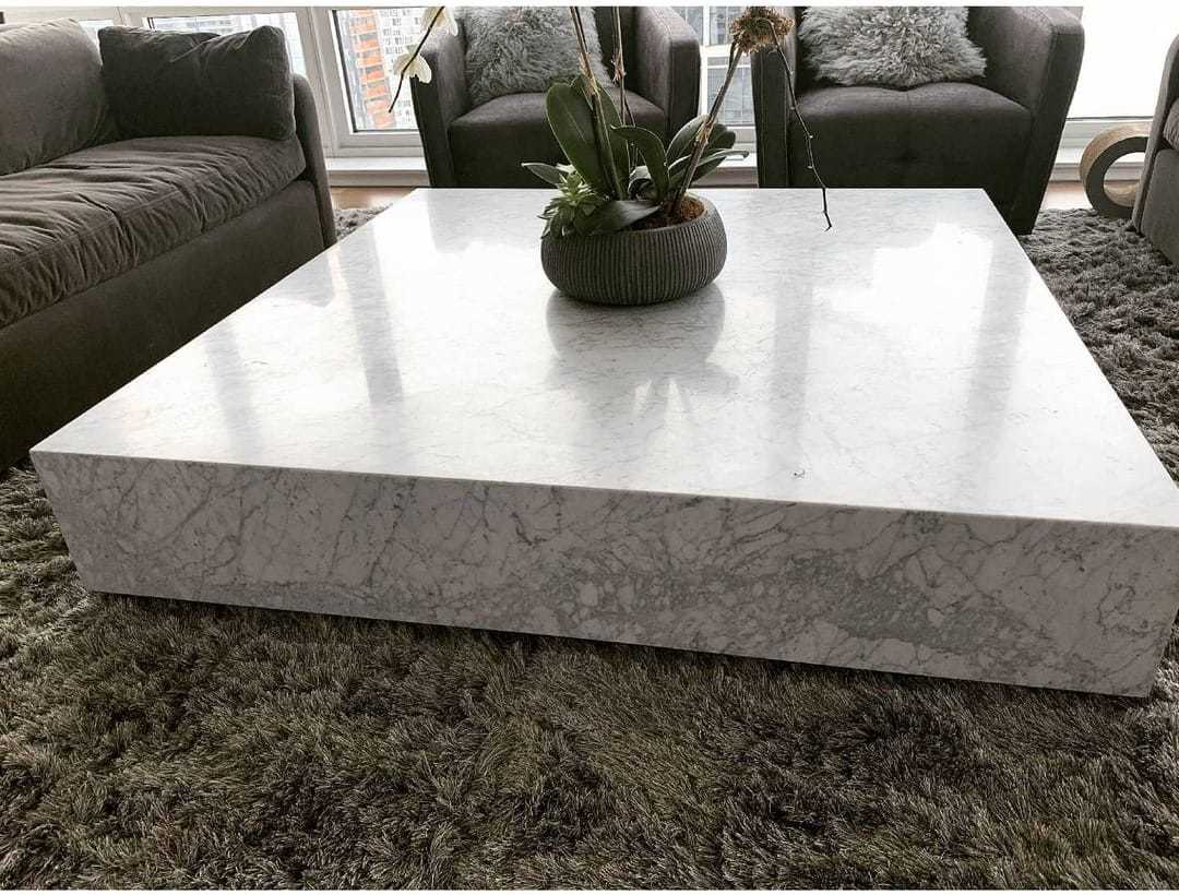 Arte Marble Carrara Blok Orta Sehpa