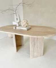 Arte Marble Traverten Yemek Masası