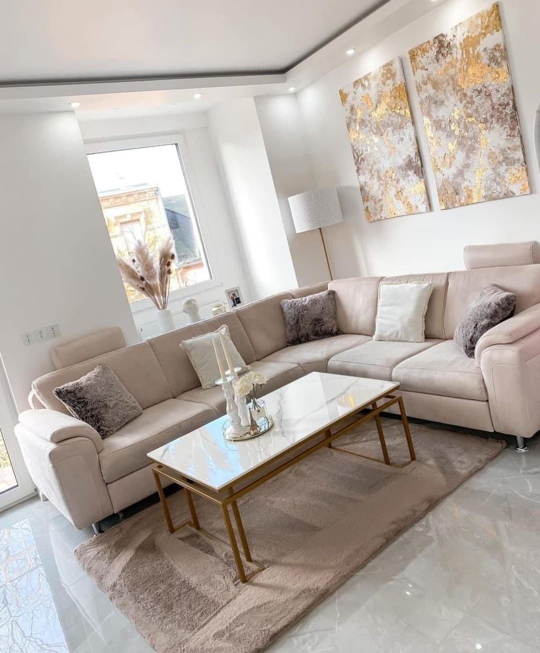 Arte Marble Yerli Carrara Orta Sehpa