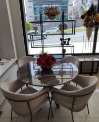 Arte Marble Grizio Mermer Yemek Masası