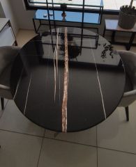Arte Marble Sahara Noir Mermer Yemek Masası