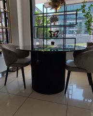 Arte Marble Sahara Noir Mermer Yemek Masası