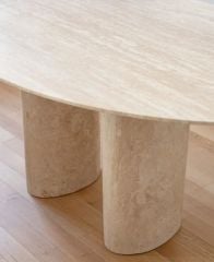 Arte Marble Traverten Yemek Masası