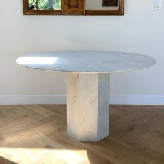 Arte Marble Carrara Block Dining Table