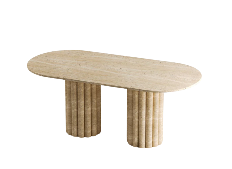 Arte Marble Traverten Yemek Masası