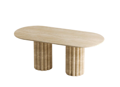 Arte Marble Traverten Yemek Masası
