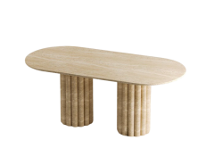 Arte Marble Traverten Yemek Masası