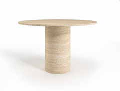 Arte Marble Traverten Yuvarlak Masa