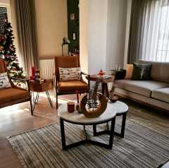 Arte Marble Afyon Gri 2'li Orta Sehpa