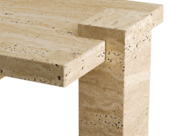 Arte Marble Traverten Orta Sehpa