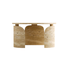 Arte Marble Traverten Orta Sehpa