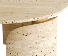 Arte Marble Traverten Orta Sehpa