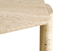 Arte Marble Traverten Orta Sehpa