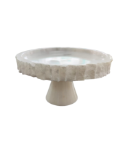 Arte Marble Muğla Beyaz Ayaklı Kalın Tabak
