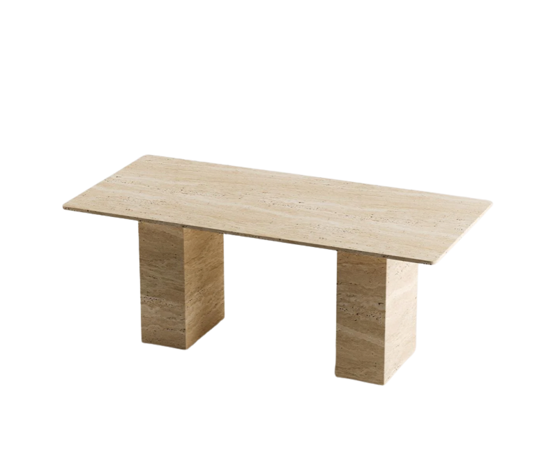 Arte Marble Traverten Yemek Masası