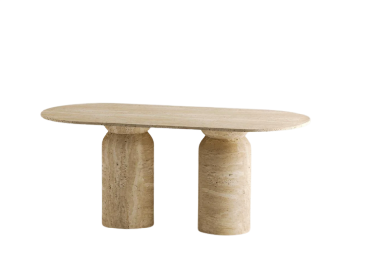 Arte Marble Traverten Yemek Masası