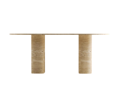 Arte Marble Traverten Yemek Masası