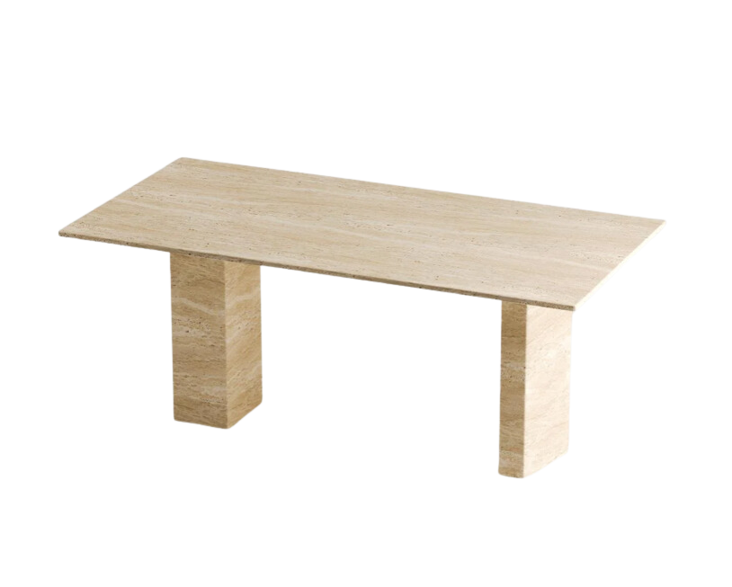 Arte Marble Traverten Yemek Masası