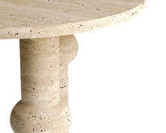 Arte Marble Traverten Yuvarlak Masa