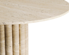 Arte Marble Traverten Yuvarlak Masa
