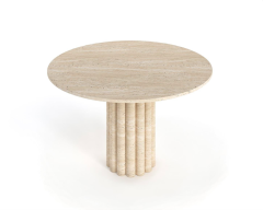 Arte Marble Traverten Yuvarlak Masa