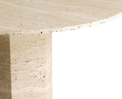 Arte Marble Traverten Yuvarlak Masa