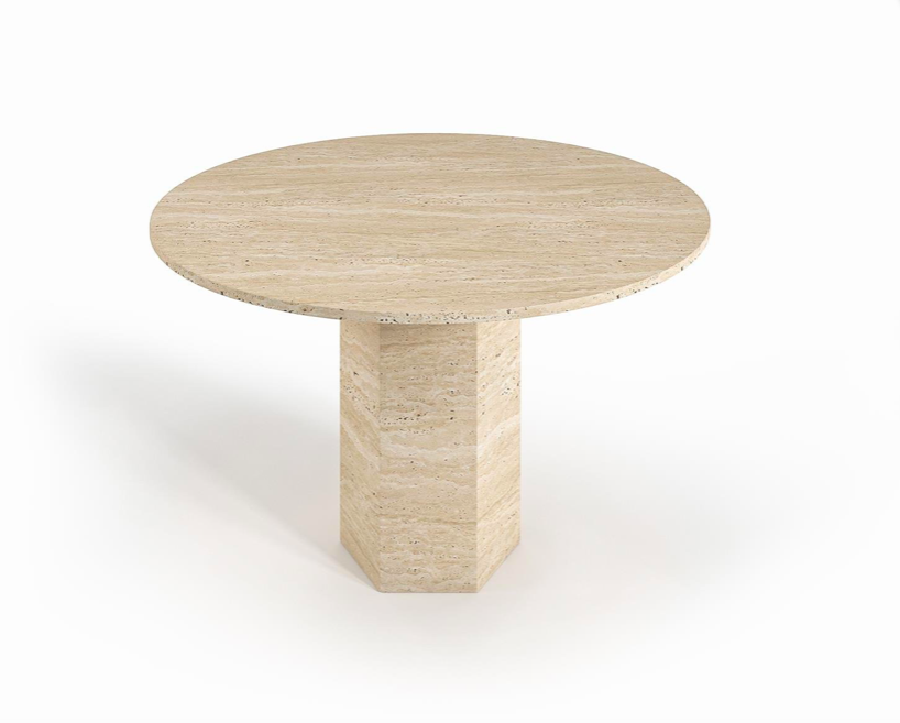 Arte Marble Traverten Yemek Masası