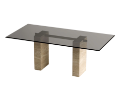 Arte Marble Traverten Yemek Masası