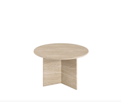 Arte Marble Traverten Yuvarlak Masa