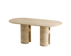 Arte Marble Traverten Yemek Masası