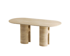 Arte Marble Traverten Yemek Masası