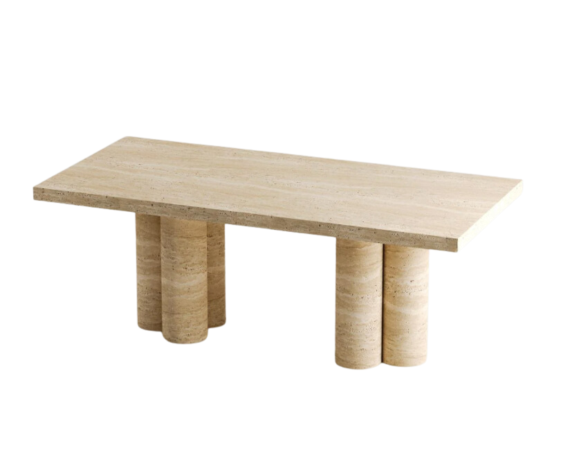 Arte Marble Traverten Yemek Masası