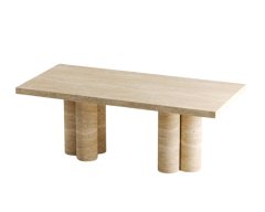 Arte Marble Traverten Yemek Masası