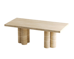 Arte Marble Traverten Yemek Masası