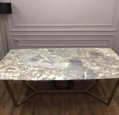 Arte Marble Bianco Muğla Mermer Yemek Masası 140x90