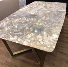 Arte Marble Bianco Muğla Mermer Yemek Masası 200x100