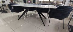Arte Marble Carrara Mermer Yemek Masası 180x90